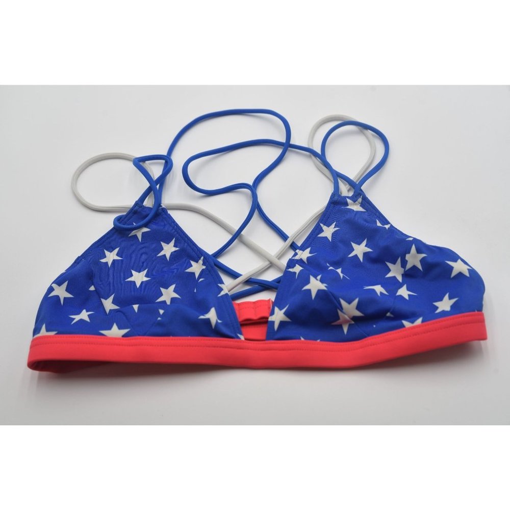 American Flag Red White & Blue Bikini USA Stars Top Swimwear Swim Separates